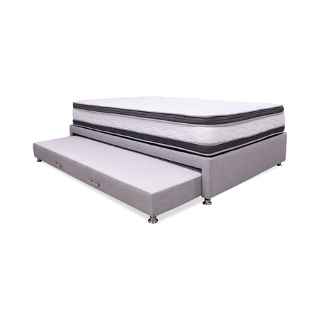 Cama Tarima Nido Blaser Gris Doble 140 X 190 Cm con Colchón y con Almohadas - CAMAS | Bylmo