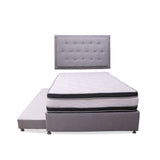 Cama Tarima Nido Blaser Gris Doble 140 X 190 Cm con Colchón con Almohadas y con Cabecero - CAMAS | Bylmo