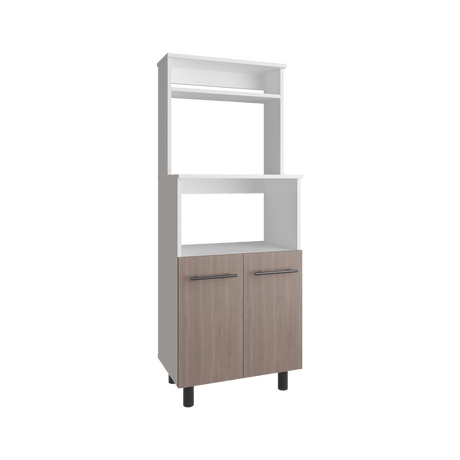 Mueble Microondas Brisa Blanco y Bardolino 54x140cm con Dos Puertas y sin Cajones - ALACENAS Y MUEBLES MICROONDAS | Bylmo