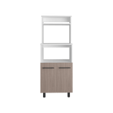Mueble Microondas Brisa Blanco y Bardolino 54x140cm con Dos Puertas y sin Cajones - ALACENAS Y MUEBLES MICROONDAS | Bylmo