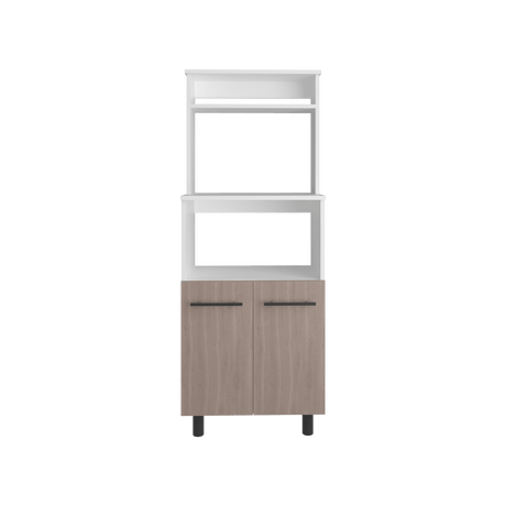 Mueble Microondas Brisa Blanco y Bardolino 54x140cm con Dos Puertas y sin Cajones - ALACENAS Y MUEBLES MICROONDAS | Bylmo