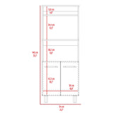 Mueble Microondas Brisa Blanco y Bardolino 54x140cm con Dos Puertas y sin Cajones - ALACENAS Y MUEBLES MICROONDAS | Bylmo