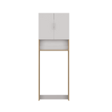Ahorrador de Espacio Spencer Blanco y Fresno Europeo 69.6x200cm para Lavadora con Patas - MUEBLES DE ASEO Y ROPAS | Bylmo