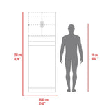 Ahorrador de Espacio Spencer Blanco y Fresno Europeo 69.6x200cm para Lavadora con Patas - MUEBLES DE ASEO Y ROPAS | Bylmo