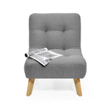 Poltrona Porto Gris 67x80cm De Un Puesto Capitoneado - SOFAS Y POLTRONAS | Bylmo