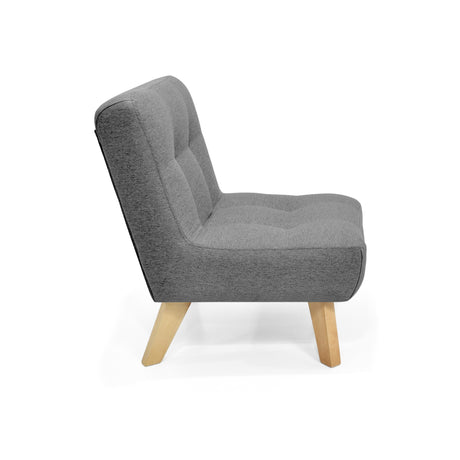 Poltrona Porto Gris 67x80cm De Un Puesto Capitoneado - SOFAS Y POLTRONAS | Bylmo