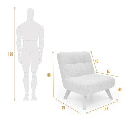 Poltrona Porto Plata 67x80cm De Un Puesto Capitoneado - SOFAS Y POLTRONAS | Bylmo