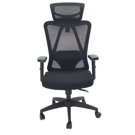 Silla Gerencial Orion Negro 62x127cm con Apoya Brazos con Soporte Lumbar y con Apoya Cabezas - SILLAS DE OFICINA | Bylmo