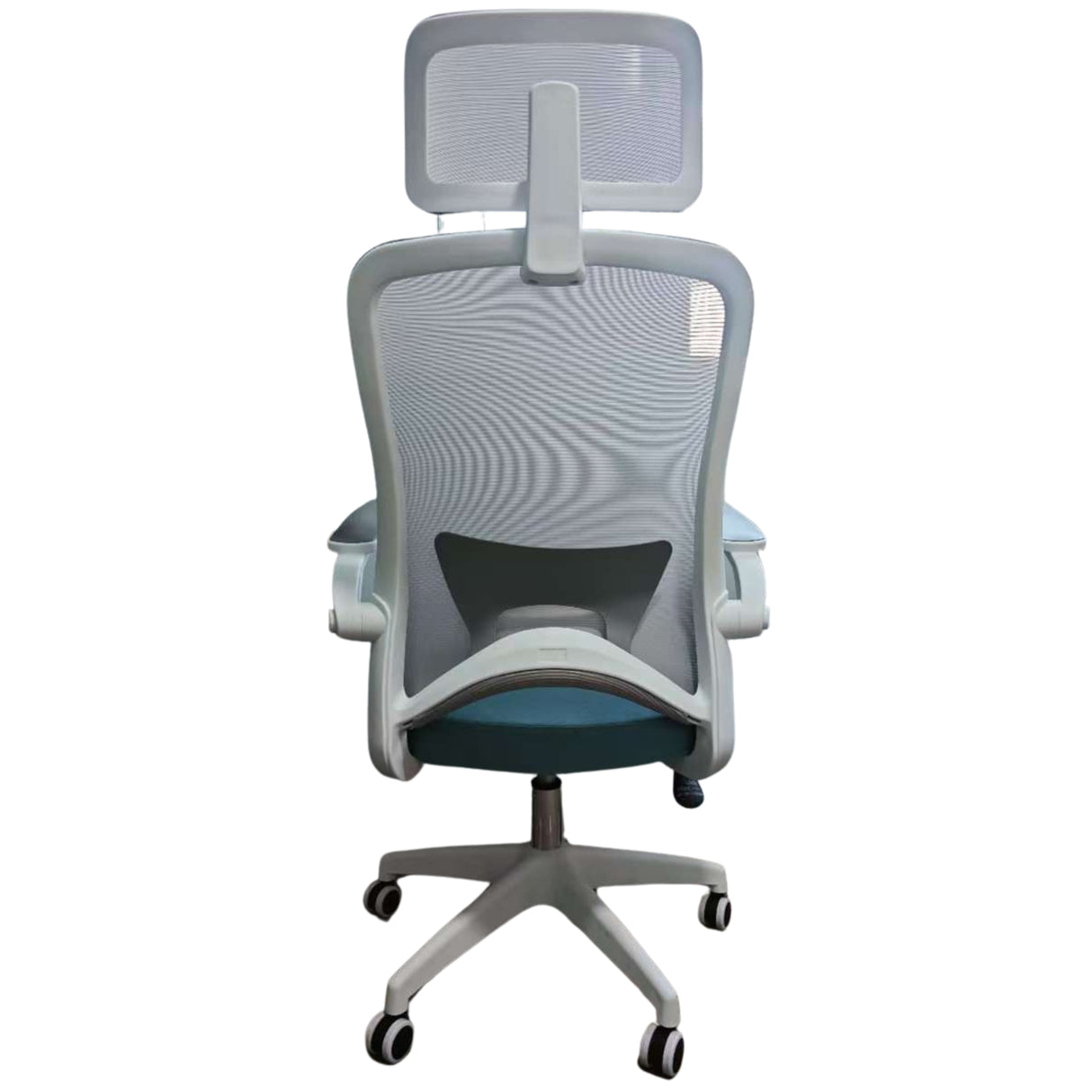 Silla Gerencial Soberana Gris y Verde Claro 61x125cm con Apoya Brazos y con Apoya Cabezas - SILLAS DE OFICINA | Bylmo