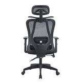 Silla Gerencial Longyi Negro 60x120cm con Apoya Brazos con Soporte Lumbar y con Apoya Cabezas - SILLAS DE OFICINA | Bylmo