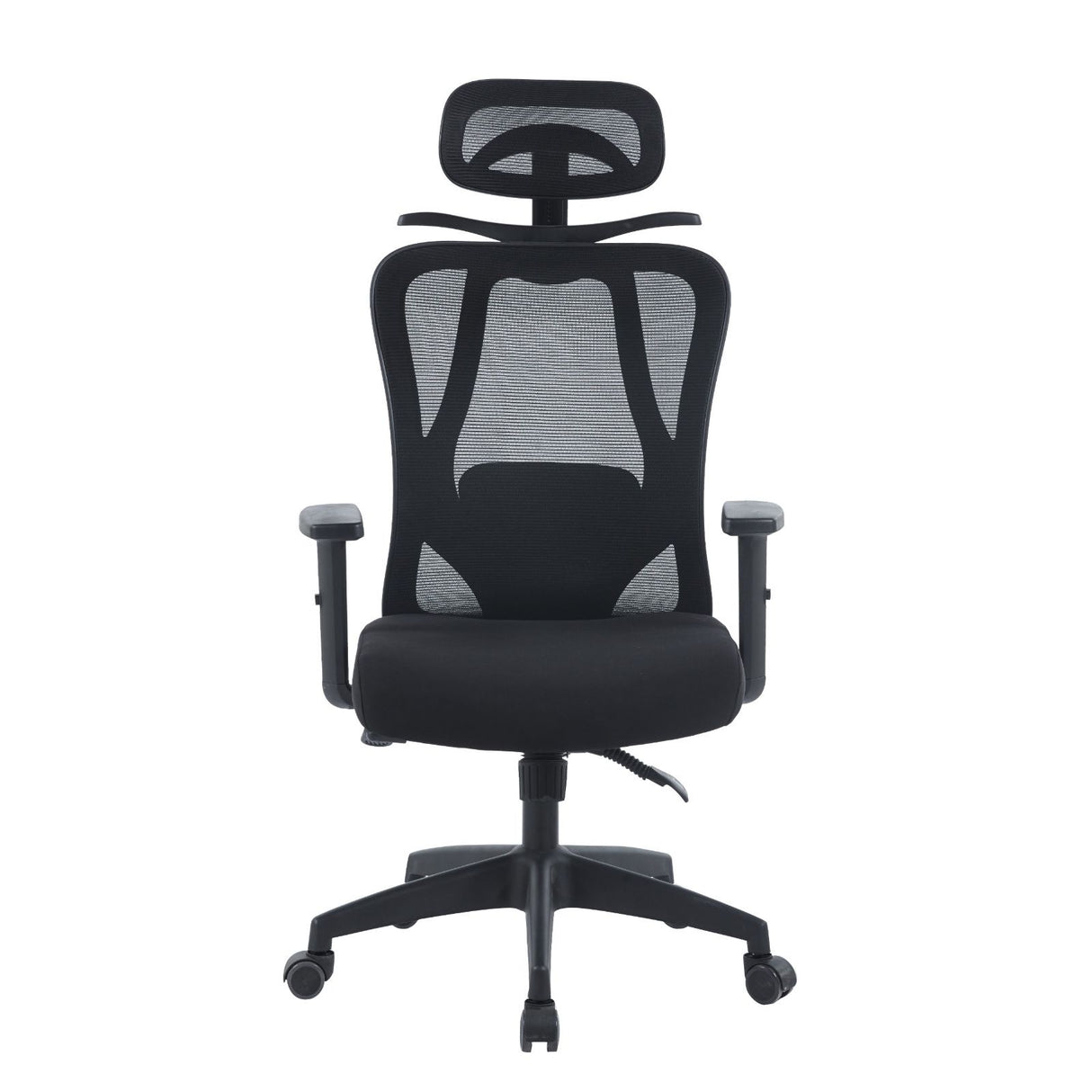 Silla Gerencial Longyi Negro 60x120cm con Apoya Brazos con Soporte Lumbar y con Apoya Cabezas - SILLAS DE OFICINA | Bylmo