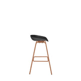 Set x 2 Sillas Bar Negro y Cafe Oscuro 52x86cm con Asiento Ovalado y sin Espaldar - SILLAS Y BUTACOS | Bylmo