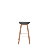 Set x 2 Sillas Bar Negro y Cafe Oscuro 52x86cm con Asiento Ovalado y sin Espaldar - SILLAS Y BUTACOS | Bylmo