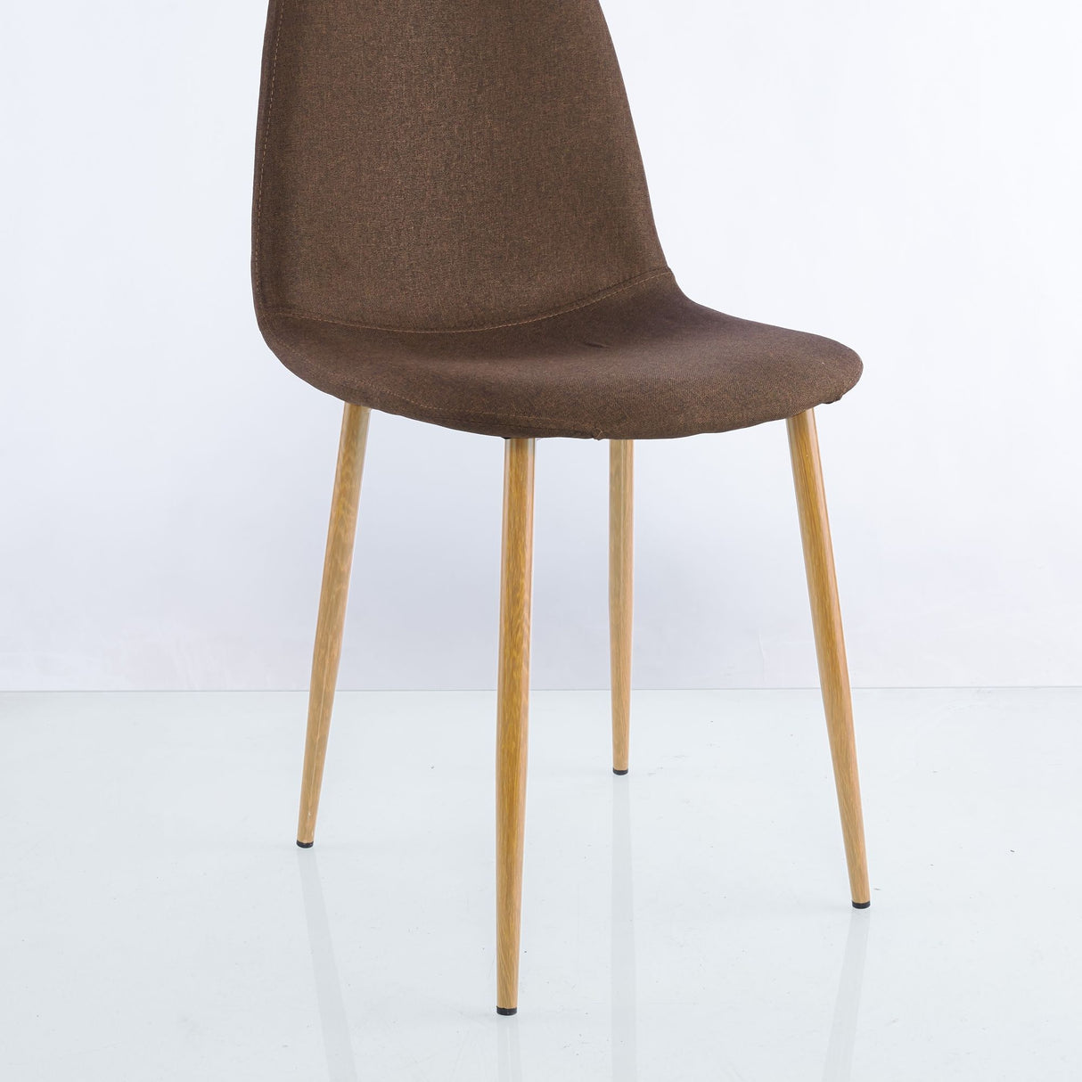 Set x 2 Sillas Concept Cafe Oscuro y Cafe Claro 44x85cm con Asiento Ovalado y con Espaldar - SILLAS Y BUTACOS | Bylmo