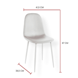 Set x 2 Sillas Concept Cafe Claro 44x85cm con Asiento Ovalado y con Espaldar - SILLAS Y BUTACOS | Bylmo