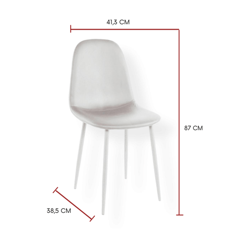 Set x 2 Sillas Concept Cafe Claro 44x85cm con Asiento Ovalado y con Espaldar - SILLAS Y BUTACOS | Bylmo