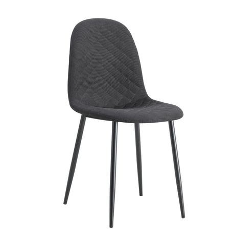 Kit x 2 Sillas Comedor Jocob Gris y Negro 44x87.5cm con Asiento Ovalado y con Espaldar - SILLAS Y BUTACOS | Bylmo