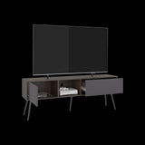 Mesa para TV Zurich Milan y Plomo 158.4x58.4cm para TV Hasta 70" Pulgadas con Tres Compartimientos y con Un Cajón - MUEBLES DE TV | Bylmo