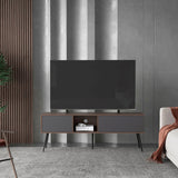 Mesa para TV Zurich Milan y Plomo 158.4x58.4cm para TV Hasta 70" Pulgadas con Tres Compartimientos y con Un Cajón - MUEBLES DE TV | Bylmo