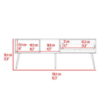 Mesa para TV Zurich Milan y Plomo 158.4x58.4cm para TV Hasta 70" Pulgadas con Tres Compartimientos y con Un Cajón - MUEBLES DE TV | Bylmo