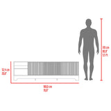 Centro de Entretenimiento Smith Nogal y Roble Natural 180x52.4cm para TV Hasta 75" Pulgadas con Cuatro Compartimientos - MUEBLES DE TV | Bylmo