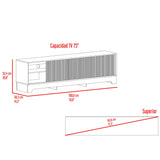 Centro de Entretenimiento Smith Nogal y Roble Natural 180x52.4cm para TV Hasta 75" Pulgadas con Cuatro Compartimientos - MUEBLES DE TV | Bylmo