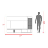 Panel de TV Isolde Capri y Fresno 208.7x132.2cm para TV Hasta 70" Pulgadas con Seis Compartimientos - MUEBLES DE TV | Bylmo