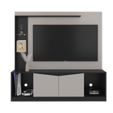 Centro de Entretenimiento Cuera Capri y Wengue 180x174cm para TV Hasta 60" Pulgadas con Seis Compartimientos - MUEBLES DE TV | Bylmo