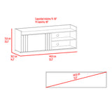 Mesa para TV Cuera Capri y Wengue 141.1x51.6cm para TV Hasta 60" Pulgadas con Cuatro Compartimientos - MUEBLES DE TV | Bylmo