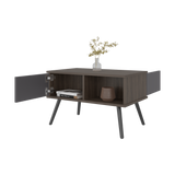 Mesa de Centro Zurich Milan y Plomo 63.3x40cm Rectangular con Compartimientos - MESAS DE CENTRO | Bylmo