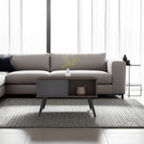 Mesa de Centro Zurich Milan y Plomo 63.3x40cm Rectangular con Compartimientos - MESAS DE CENTRO | Bylmo