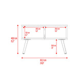 Mesa de Centro Zurich Milan y Plomo 63.3x40cm Rectangular con Compartimientos - MESAS DE CENTRO | Bylmo