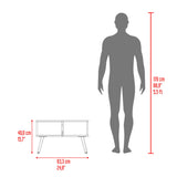 Mesa de Centro Zurich Milan y Plomo 63.3x40cm Rectangular con Compartimientos - MESAS DE CENTRO | Bylmo