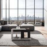 Mesa de Centro Cuera Capri y Wengue 75x3905cm Rectangular con Compartimientos - MESAS DE CENTRO | Bylmo