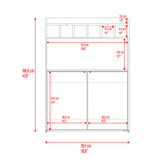 Bar Cuera Capri y Wengue 78.4x106.6cm con Cinco Compartimientos y con Seis Portabotellas - BARES | Bylmo