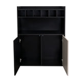 Bar Cuera Capri y Wengue 78.4x106.6cm con Cinco Compartimientos y con Seis Portabotellas - BARES | Bylmo