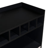 Bar Cuera Capri y Wengue 78.4x106.6cm con Cinco Compartimientos y con Seis Portabotellas - BARES | Bylmo