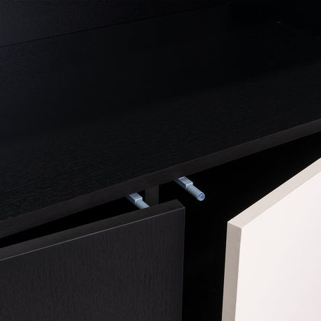 Bar Cuera Capri y Wengue 78.4x106.6cm con Cinco Compartimientos y con Seis Portabotellas - BARES | Bylmo