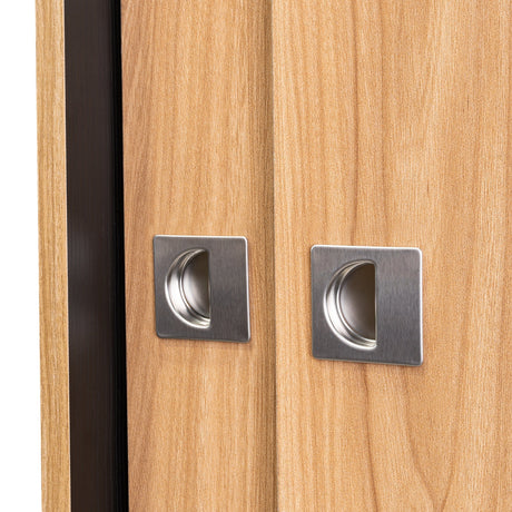 Closet Angelo Fresno Europeo y Wengue 150x180.6cm con Tres Compartimientos y con dos Puertas Coredizas - CLOSETS | Bylmo