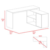 Escritorio en L Cuera Capri y Wengue 150x80cm sin Cajones y con Organizador de Libros - ESCRITORIOS | Bylmo