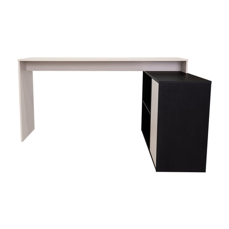 Escritorio en L Cuera Capri y Wengue 150x80cm sin Cajones y con Organizador de Libros - ESCRITORIOS | Bylmo