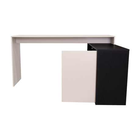 Escritorio en L Cuera Capri y Wengue 150x80cm sin Cajones y con Organizador de Libros - ESCRITORIOS | Bylmo