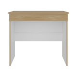 Escritorio Ohio Eco Fresno Europeo y Blanco 80x73cm con Un Cajón