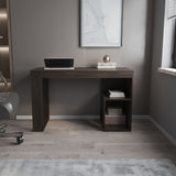 Escritorio Cuera Nogal 120x73.5cm sin Cajones y con Organizador de Libros - ESCRITORIOS | Bylmo