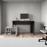 Escritorio Renens Nogal y Capri 151.5x75.6cm sin Cajones y con Organizador de Libros - ESCRITORIOS | Bylmo