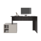Escritorio Renens Nogal y Capri 151.5x75.6cm sin Cajones y con Organizador de Libros - ESCRITORIOS | Bylmo