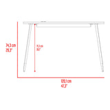 Escritorio Zurich Milan y Plomo 120.1x74.3cm sin Cajones - ESCRITORIOS | Bylmo
