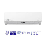 Aire Acondicionado Kalley Split Inverter Blanco Brillante 81.3x28.9cm 110 Voltios con Temporizador y con Control Remoto - AIRES ACONDICIONADOS | Bylmo