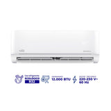 Aire Acondicionado Kalley Split Inverter Blanco Brillante 80.5x29.6cm 220 Voltios con Temporizador y con Control Remoto - AIRES ACONDICIONADOS | Bylmo