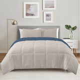 Edredón Acolchado Bicolor Azul y Gris 200x240cm Doble Faz para Cama Semidoble - TENDIDOS Y CUBRELECHOS | Bylmo